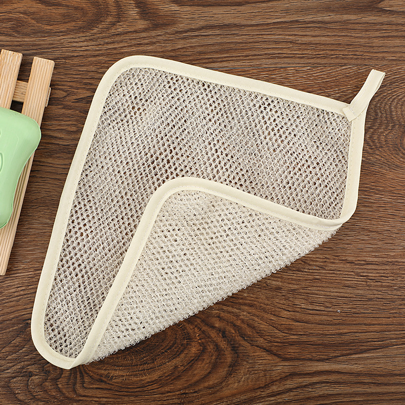 Toalla cuadrada de doble capa de nylon artefacto de baño de los hombres espuma toalla cuadrada de limpieza de la piel de las mujeres BOLA DE BAÑO plegable 22X26