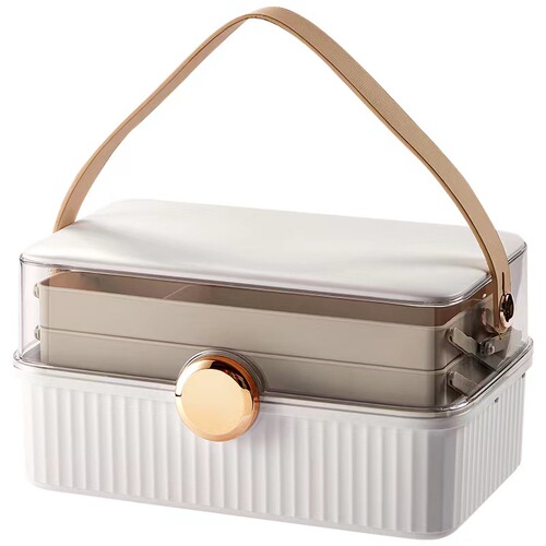 Factory direct sales medical storage box household large-capacity medical storage box portable multi-layer PU portable storage box
