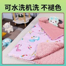 儿童恒温睡袋宝宝豆豆绒秋冬季防踢被男女童加厚被子幼儿园午休被