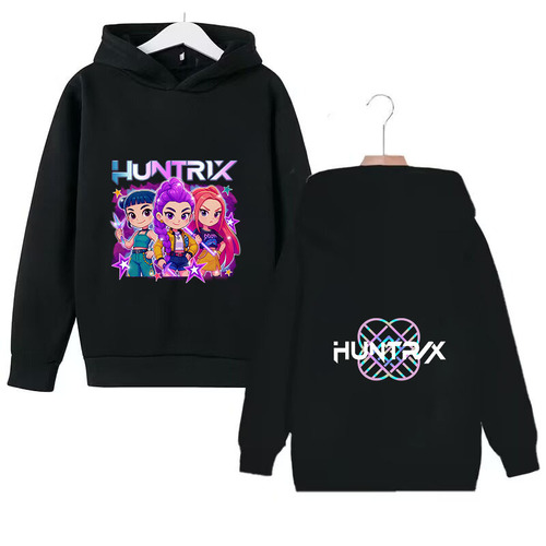Hunter of Demon Girl Children's Anime Cartoon Hooded Print Sweatshirt for Boys and Girls Warm and Fashionable Sweatshirt