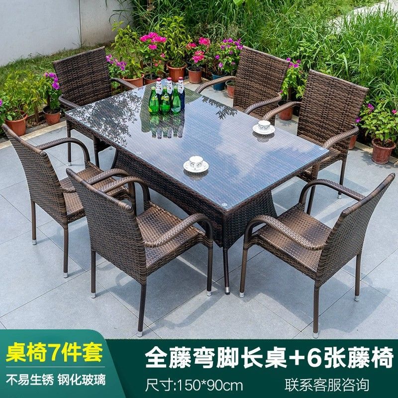 새롭게 업그레이드된 반커버 의자 6+150*90 풀라탄 롱테이블