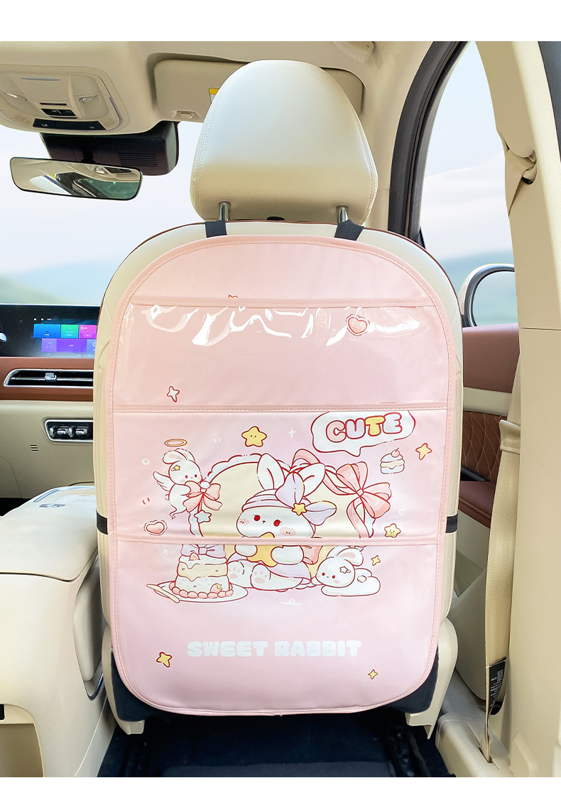 Cute car anti-kick pad rear universal car seat rear seat anti-wear pad cartoon children's car back anti-dirty