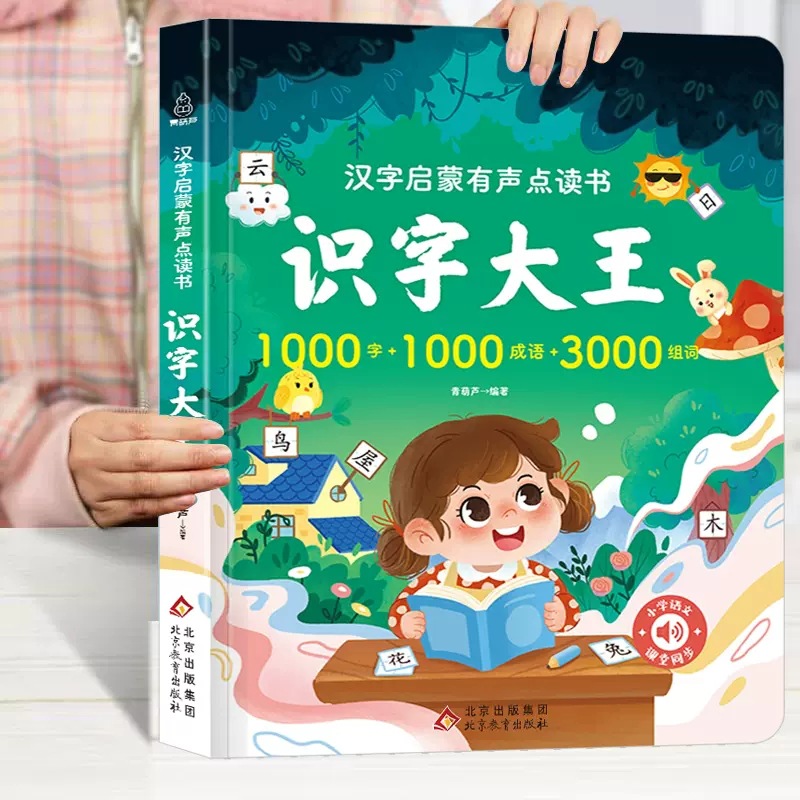 汉字启蒙有声点读书幼儿学汉字趣味认字学前儿童发声绘本定制