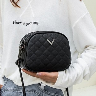 Genuine Leather Women's Bag New Style Rhombus Women's Shoulder Bag Simple Trendy Fashion Crossbody Bag Small Fragrance Bag Manufacturer