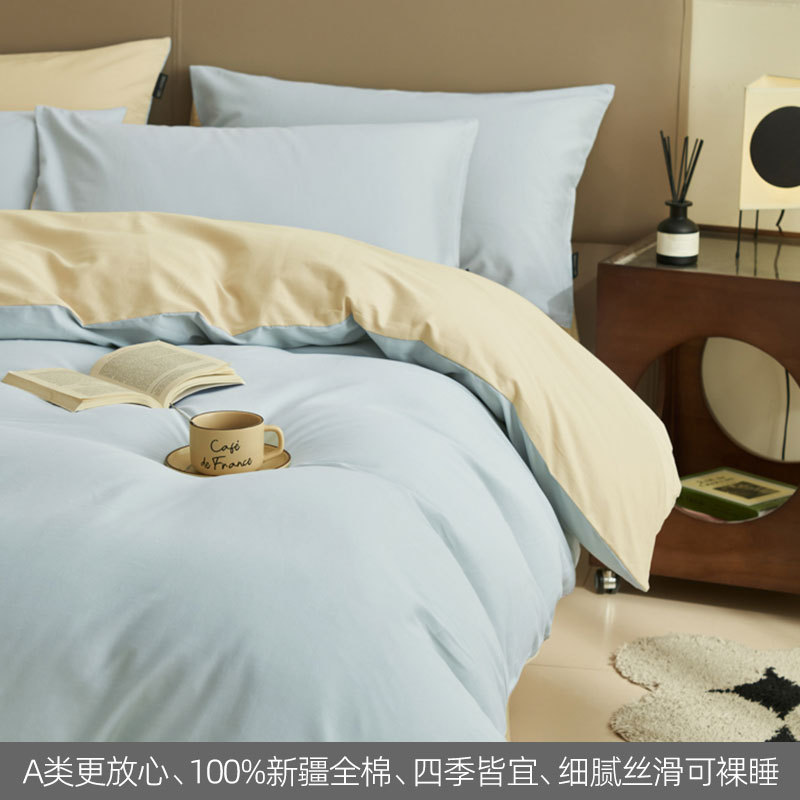 100% algodón de cama de cuatro piezas set2025 nueva ropa de cama sábanas cubierta cubierta dormitorio tres piezas set cama gaza