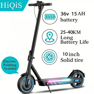 10 inch electric scooter 500W portable folding scooter 36V 15ah long battery scooter