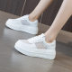 Thick-soled small white shoes women's summer 2022 new sports versatile summer leather height-increasing skate shoes popular casual single shoes