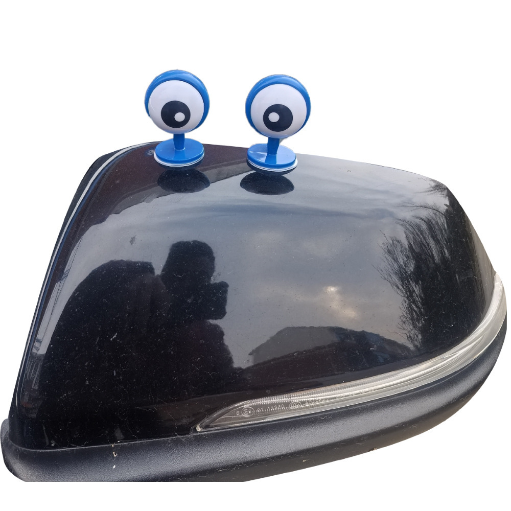 Decoración de ojos de coche eléctrico, personalidad, amor divertido, accesorios de ojos, lindo coche de batería, decoración de transformación de locomotora
