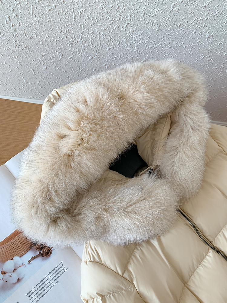 Women's Clothing fox fur collar down jacket_voghion.com