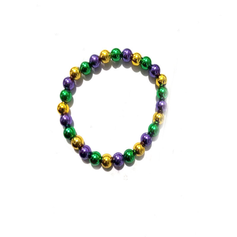 Cross-border factory direct supply bracelet handmade string bracelet MardiGras carnival bracelet