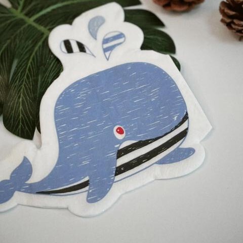 Cross-Border Amazon New Cat and Dog Flower Theme Cartoon Birthday Party Printed Paper Towel Napkin Party Decoration