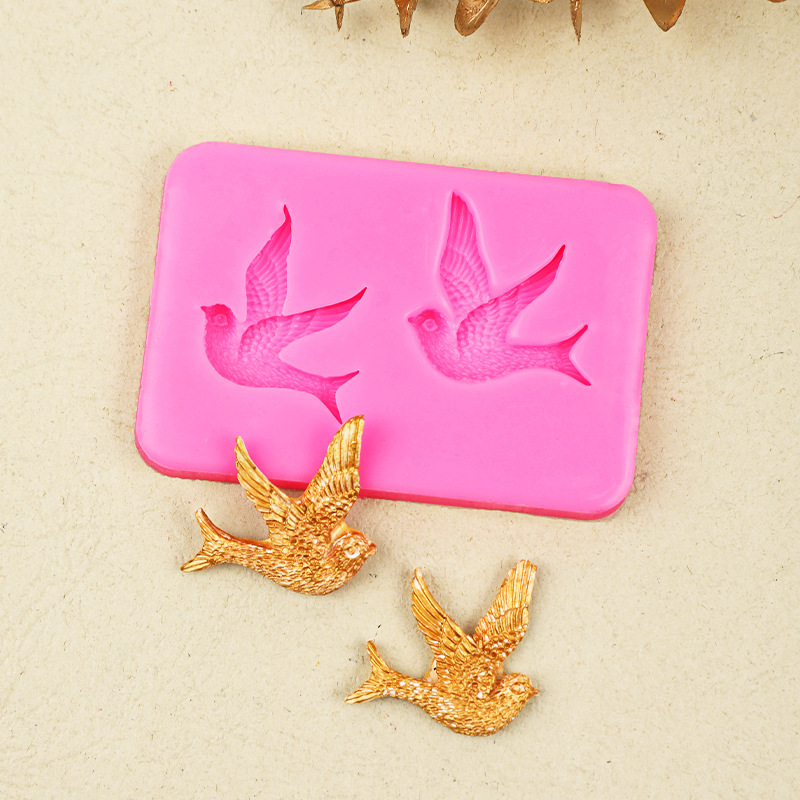 Nueva golondrina pájaro silicona molde Mesa decoración colgante hecho a mano epoxi DIY accesorios de la joyería decoración del molde