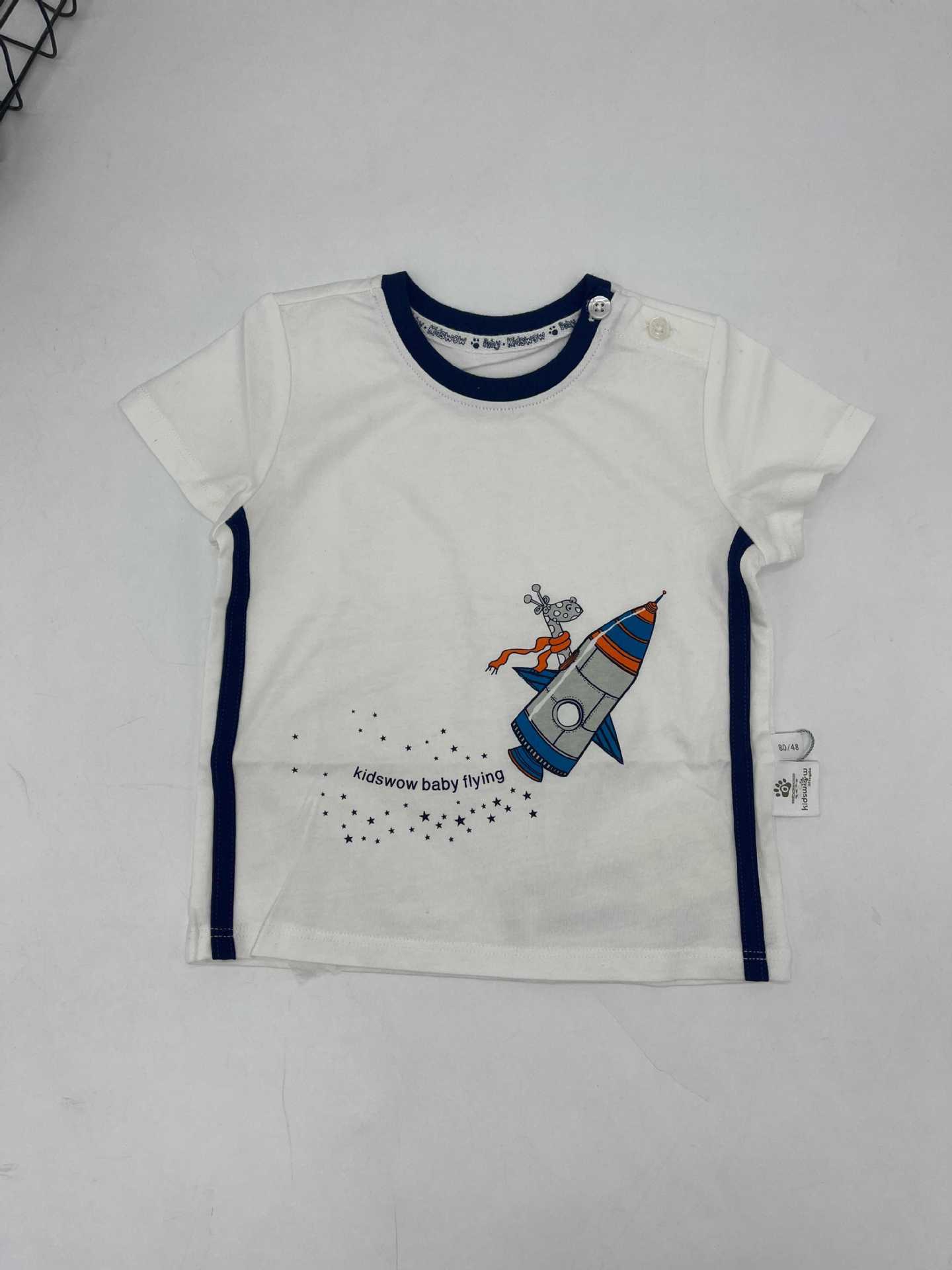 ZE27379 WOW-92A132 Short sleeved T- White Rocket