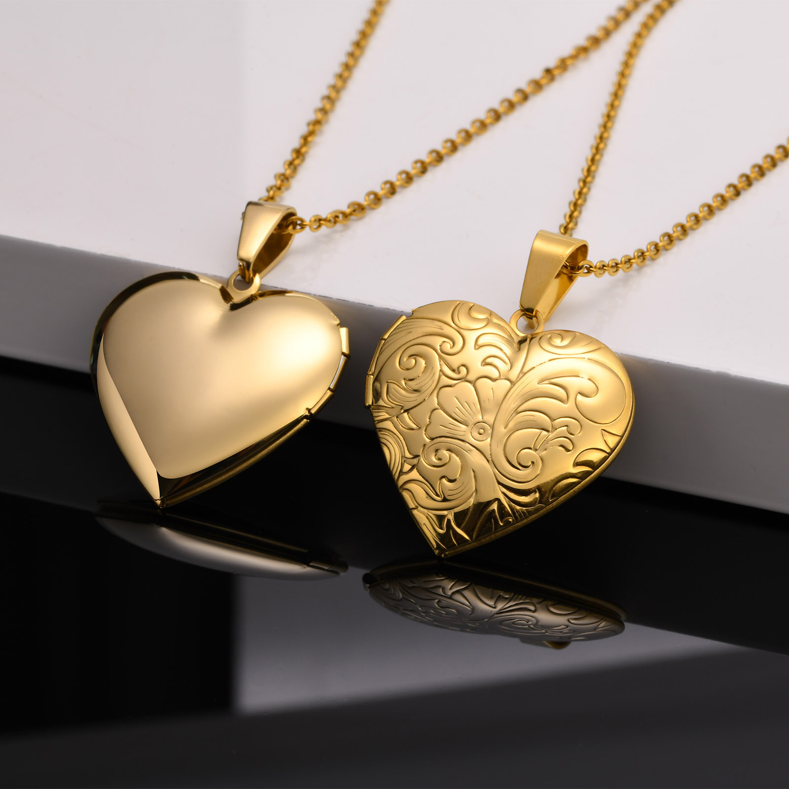 6g Weight 0.03µm Gold Plating Thickness Electroplated Gold Plating Process 18K Real Gold Plated Plating Material 201 Stainless Steel Pendant Material Necklace Classification 201 Stainless Steel Chain Material Paperclip Chain, cable chain Chain Type 1 Piece Quantity Daily Occasion 201 Stainless Steel Material Heart Shape Pattern Women's Gender Simple Style Style Inlay Craft Wholesale Jewelry Simple Style Heart Shape 201 Stainless Steel 304 Stainless Steel 316 Stainless Steel Zircon Inlay Locket Necklace 21