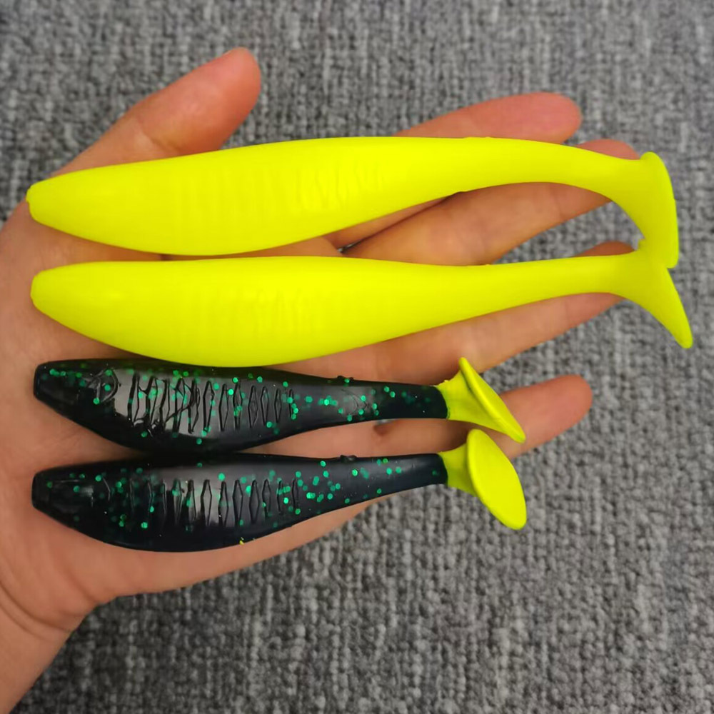 Cebo suave TPR, cola en T flotante de goma suave, cebo falso de 10cm/14cm, señuelo ZMAN, paleta, cebo suave POPTPR