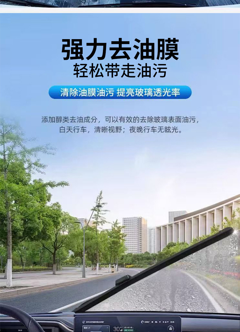 【Special for Car Windshields】New car glass cleaner, powerful stain and oil film remover, ethanol-based anti-rain coating, cleaning and maintenance