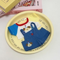10cm20cm綿人形ベビー服子供の楽しいスタイルオーバーオールスーツlabubuベビー服かわいい人形の服