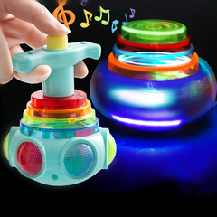 Internet celebrity children's light-emitting music toy light singing top spinning with light flash children's night market stall