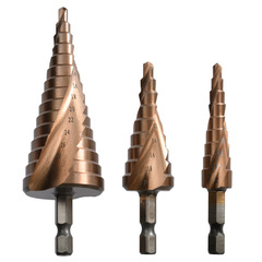 Hexagonal handle cobalt spiral step drill bit cross-border high-speed steel multi-specification pyramid drill bit metal hole opener