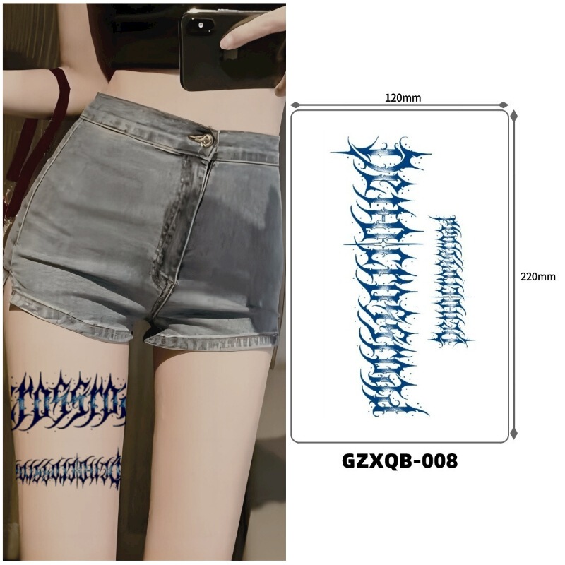 Herbal Tattoo Sticker Concert Juice Tattoo Sticker Non-Reflective Waterproof Paper Manufacturer Dropshipping Wholesale Semi-Permanent