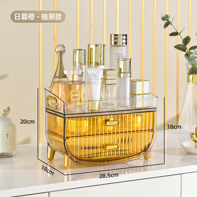 Younai caja de almacenamiento de cosméticos acrílico a prueba de polvo hogar escritorio lápiz labial cuidado de la piel estante de almacenamiento de productos gabinete de almacenamiento de belleza
