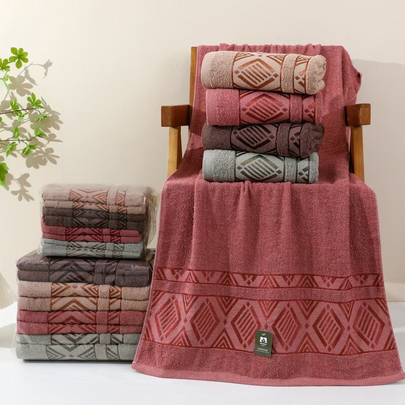Cross-border Middle East trade cheap polyester cotton bath towel super wholesale and retail soft cotton bath cotton towel suit