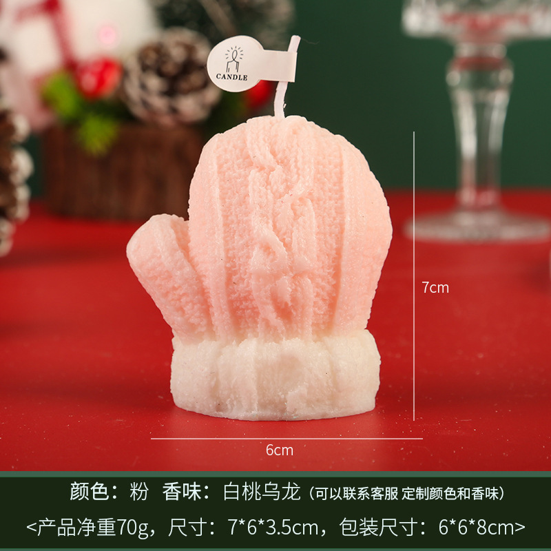 圣诞节蜡烛手套香氛节日伴手礼物无烟蜡烛香薰圣诞创意摆件装饰|undefined
