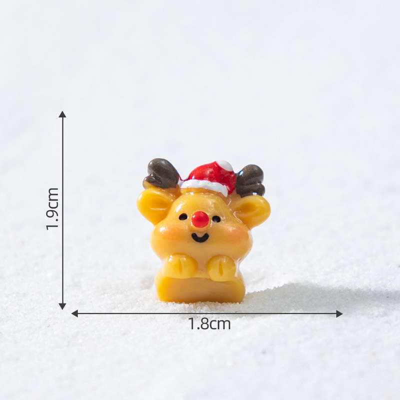 微景观创意圣诞火车雪人小动物萌粒 雪地造景diy装饰品配件小摆件|undefined