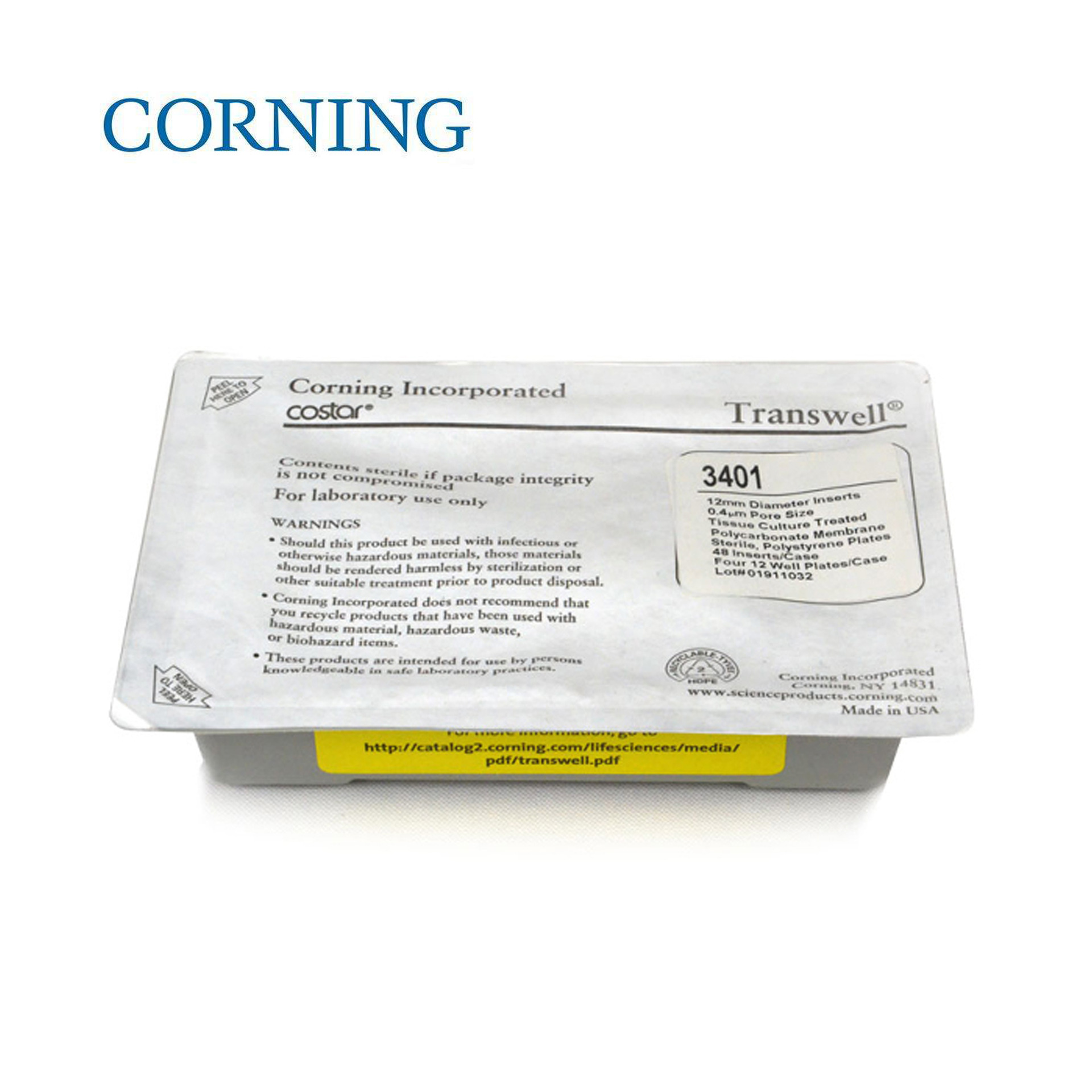 康宁Corning 3401 Transwell嵌套 (带聚碳酸脂膜12mm 0.4um)
