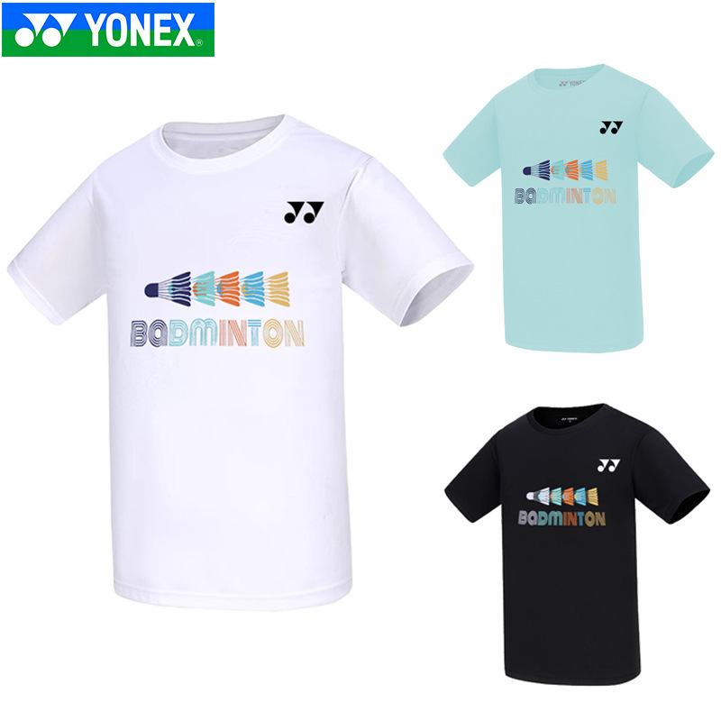 Yonex Badminton Clothing Yy Men's and Women's Sports Short-Sleeved T-Shirt Tops 1152625Bcr/2152625Bcr