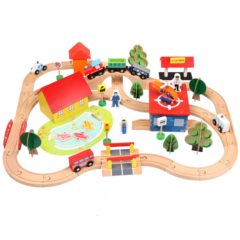 Thomas Train Track juguetes de madera para niños, bebé de aventura, juguetes prácticos de desmontaje y montaje