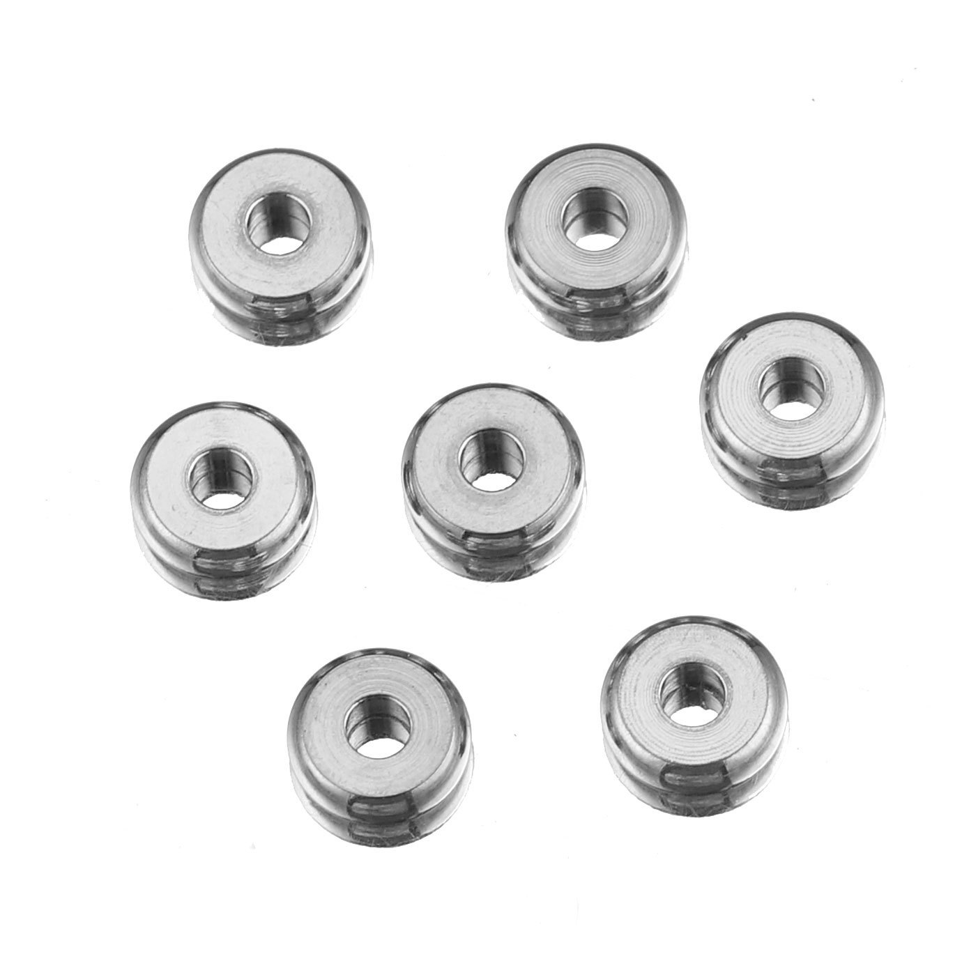 Cuentas de Abacus de acero inoxidable cuentas de rueda Cuentas planas de acero de titanio cuentas de posicionamiento cuentas de galvanoplastia de vacío pulsera cuentas Collar Cuentas DIY