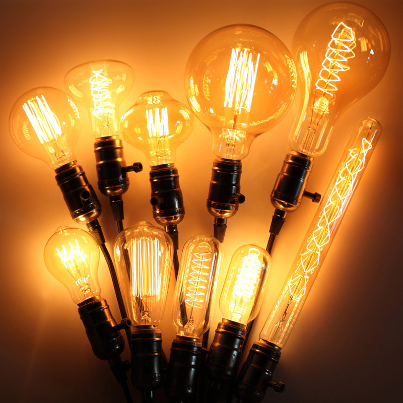 Edison Retro Tungsten Filament Light Bulb Art Lamp Bar Restaurant Decoration Incandescent Lamp in Stock Wholesale Tungsten Filament Lamp