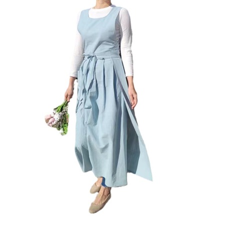 Cross-border Korean-style floral dress with round neck and slit, baking art manicure milk tea plus-size backless dress with LOGO print