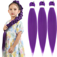 跨境欧美外贸化纤大辫子假发彩色蓬松高温丝辫子渐变嘻哈脏辫编发