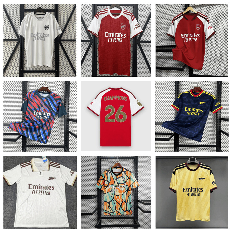 Arsenal qısaqol futbol forması retro model