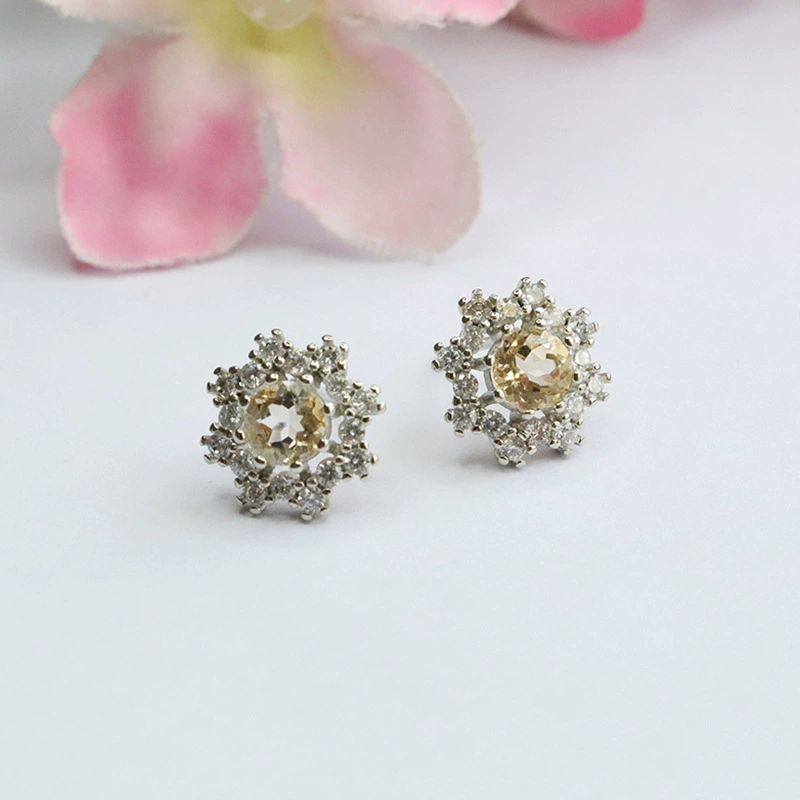 鑫钰 Серьги из органики, серебряная игла, аксессуар, со снежинками, проба серебро 925, оптовая закупка