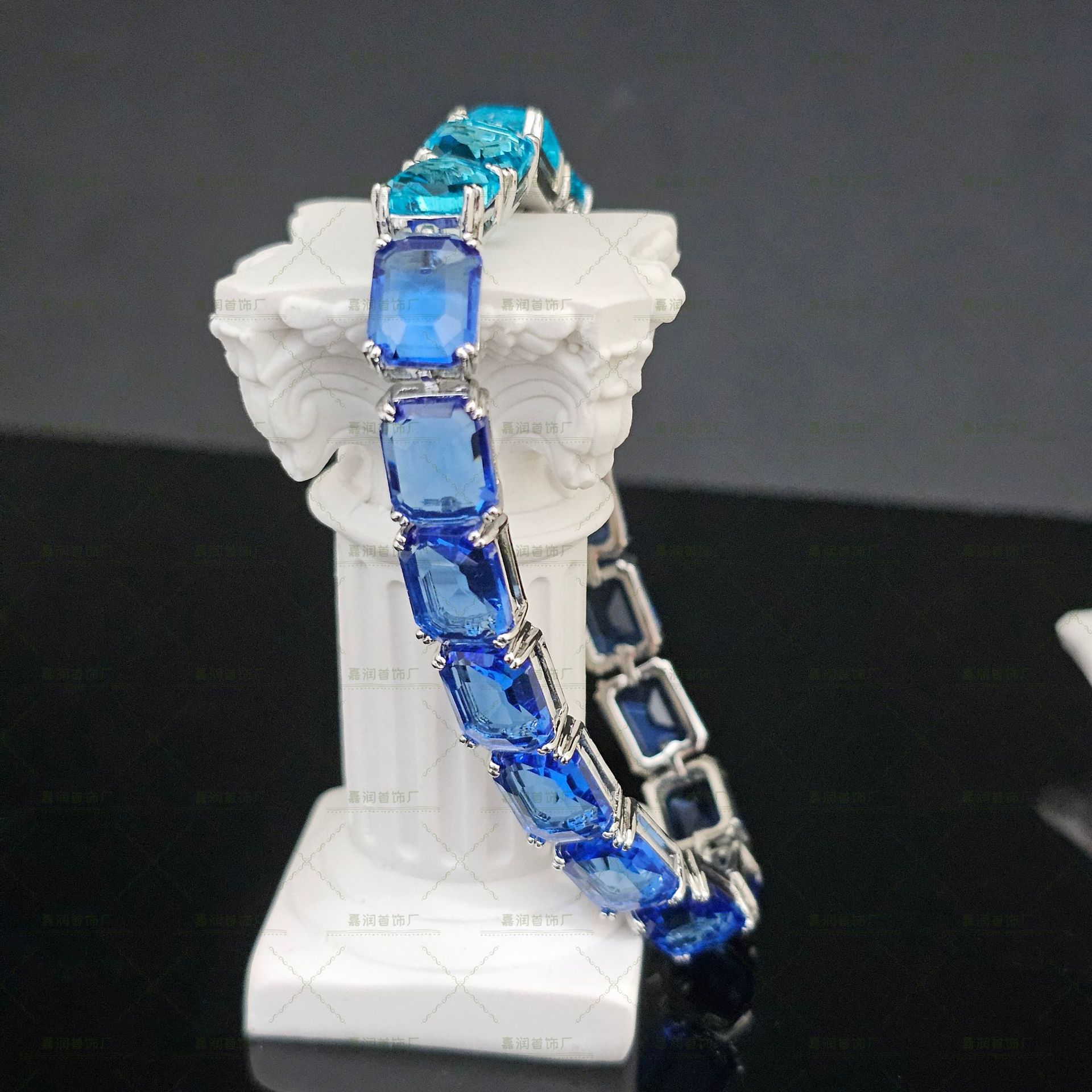 Millenia colección exagerada collar pulsera de cristal de color gradiente lujoso ligero de alto nivel transfronterizo