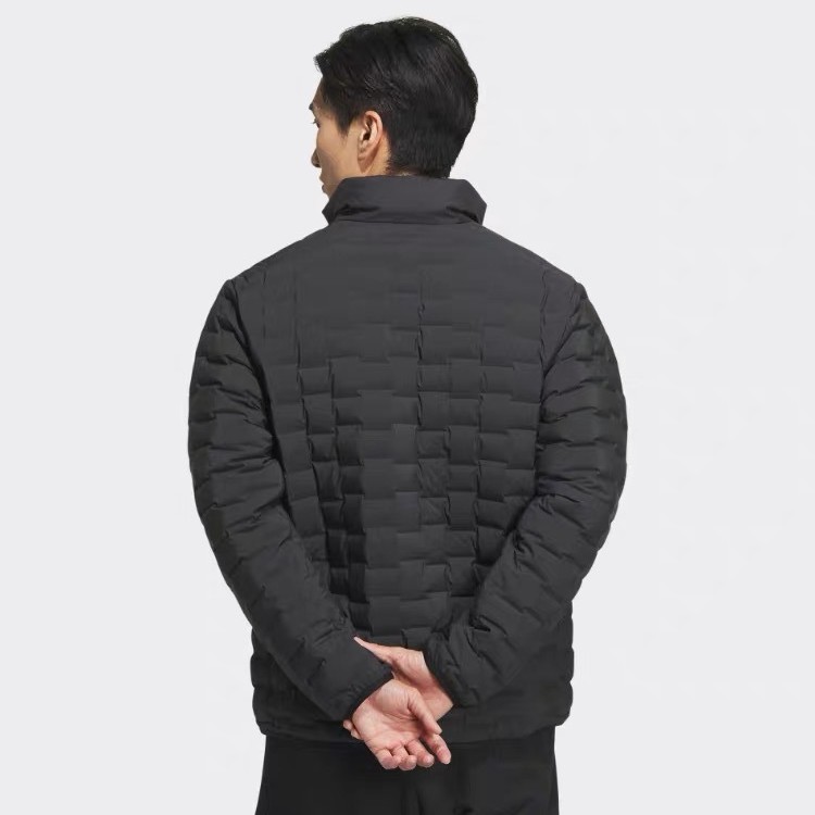 户外运动羽绒服面料 工字条 直充绒双层通道布