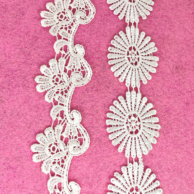 现货水溶刺绣蕾丝花边 家纺裙摆民族风手工窗帘辅料 领口装饰
