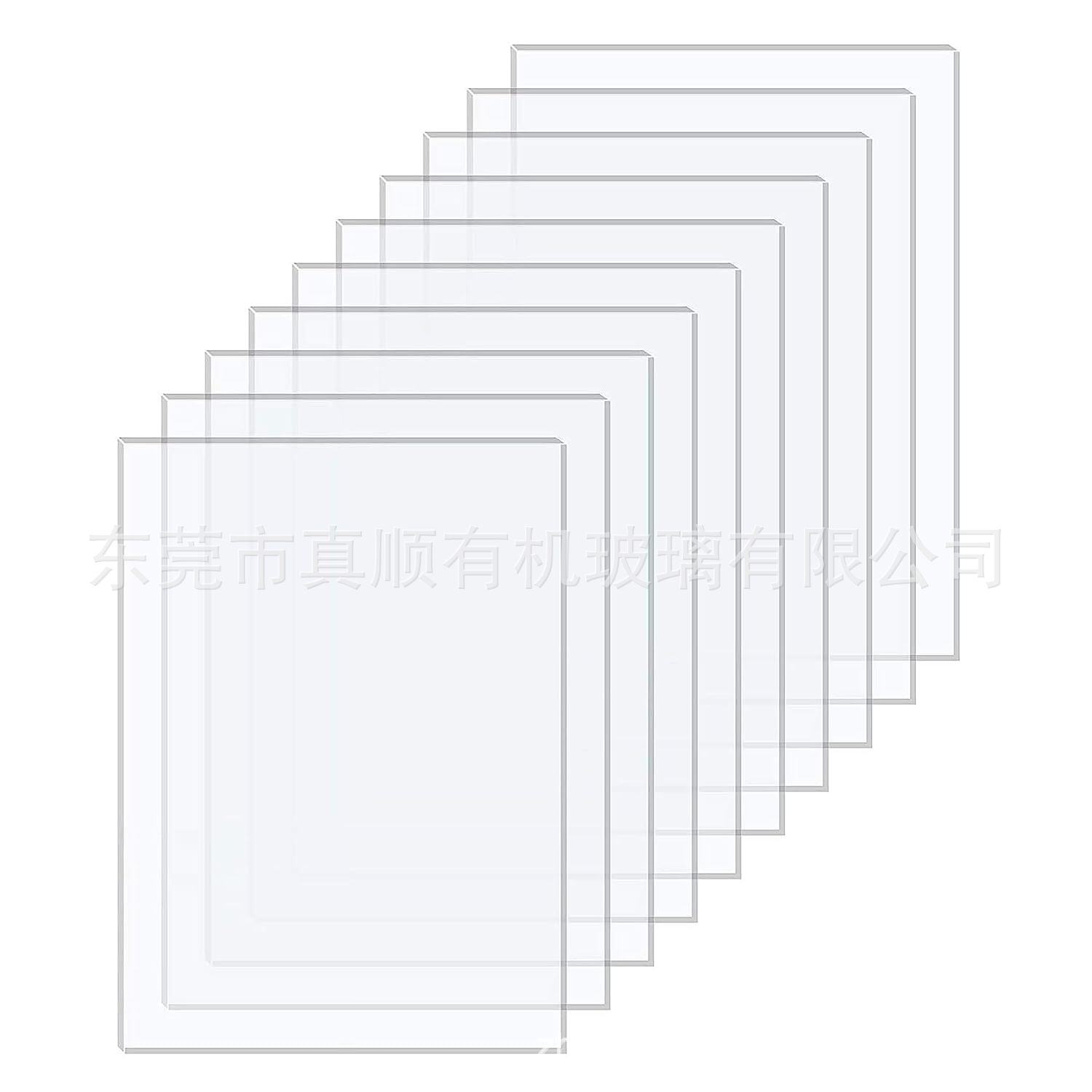 跨境爆款透明亚克力板有机玻璃板任意激光切割雕刻打孔个性化印刷