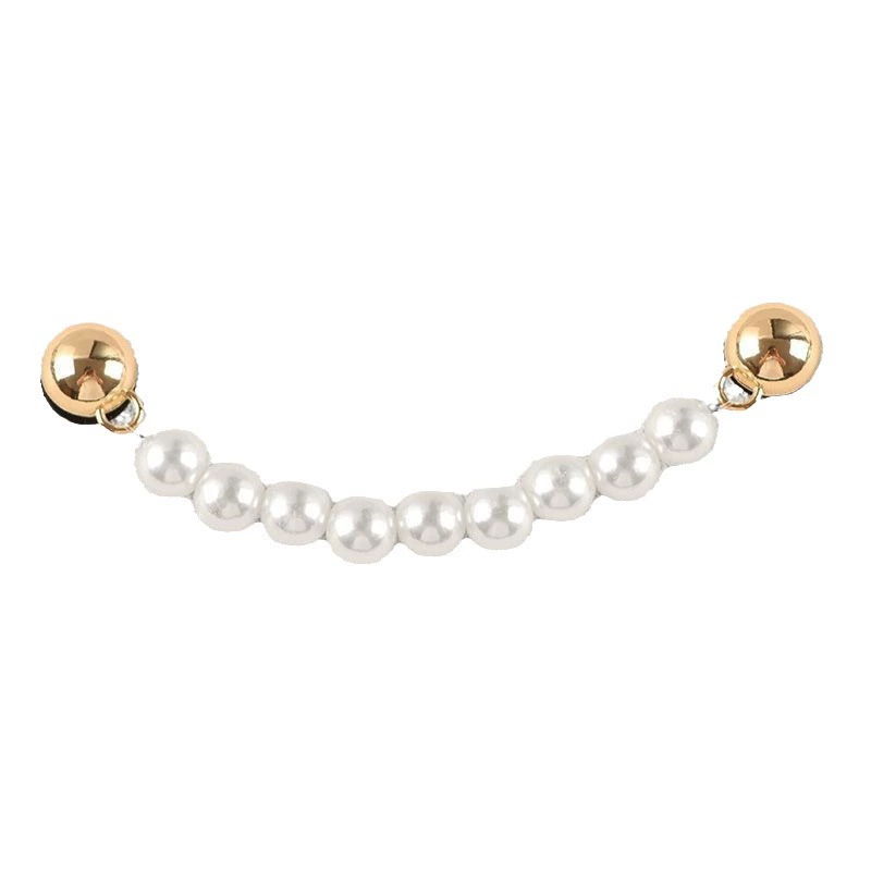 Design metal chain, footwear buckle, shoes from pearl, trend decorations