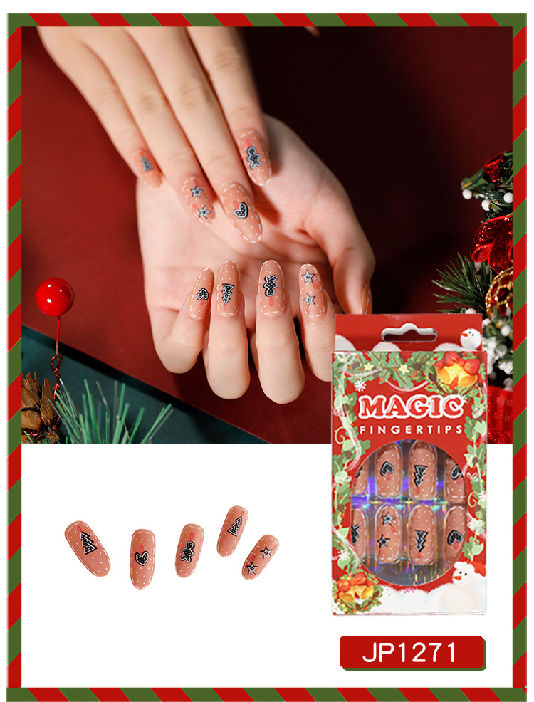 23g Weight Christmas Cute Snowflake Elk Resin Nail Patches 1 Set