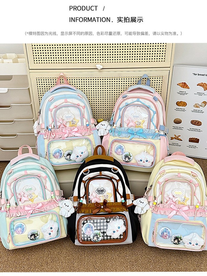 Bolsa de dolor de hombro de arco japonés de color contraste, bolsa de dolor de alta calidad, bolsa de dolor de alta capacidad, bolsa de dolor transparente