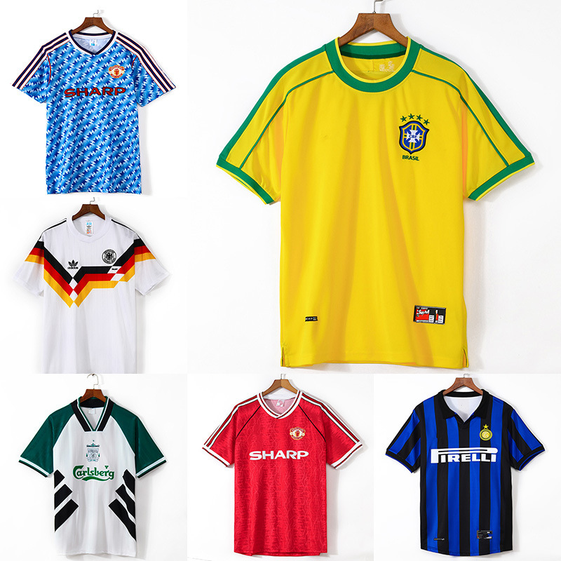 Retro Jerseys of Clubs Like Real Madrid, Ac Milan, Barcelona, and National Teams Like Germany and France Are Available for Dropshipping and Cross-Border Sales