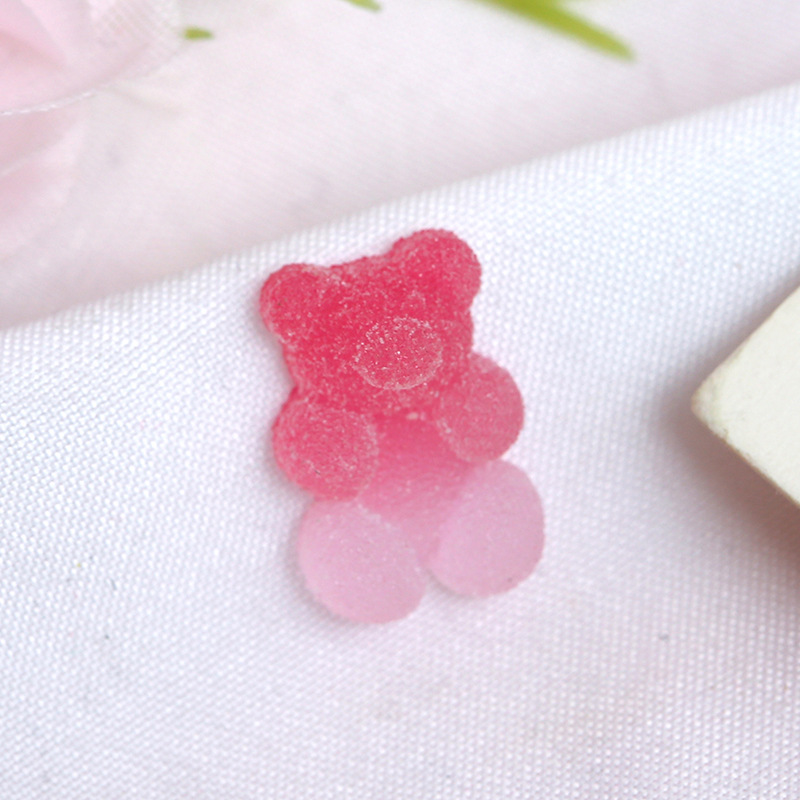 Nuevo gradiente luminoso resina esmerilado oso suave caramelo jalea DIY crema pegamento teléfono móvil Shell parche horquilla parche
