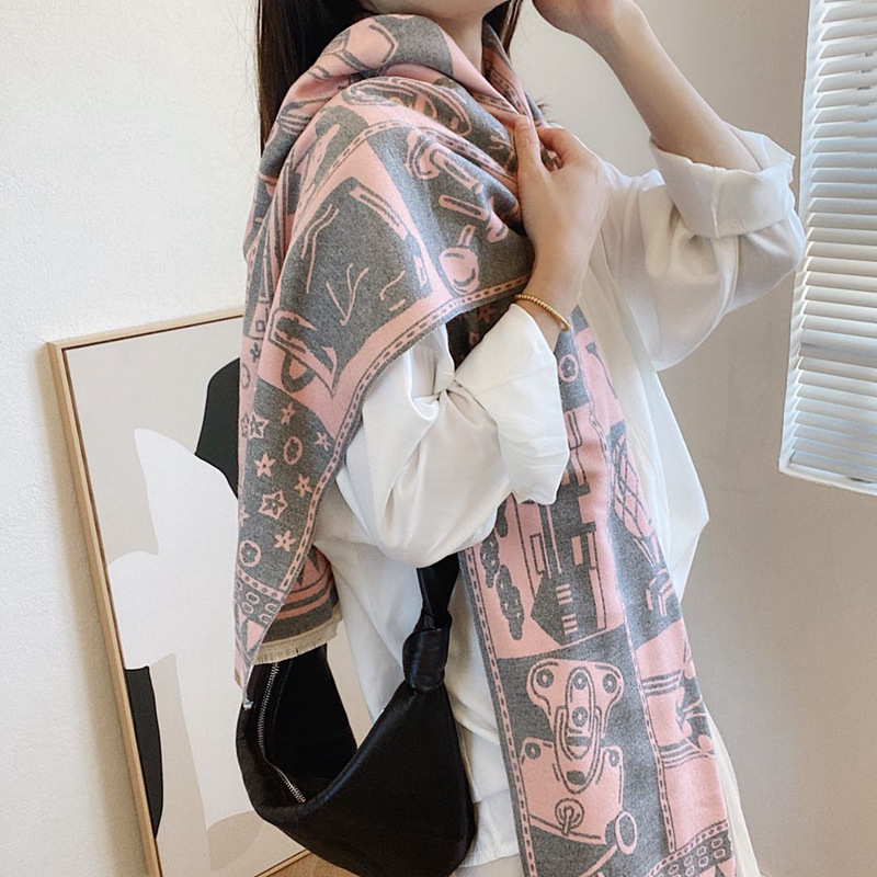 2021 moda europea y americana clásica presbicia bufanda de Cachemira bufanda de mujer otoño e invierno nuevo aire acondicionado cálido chal exterior