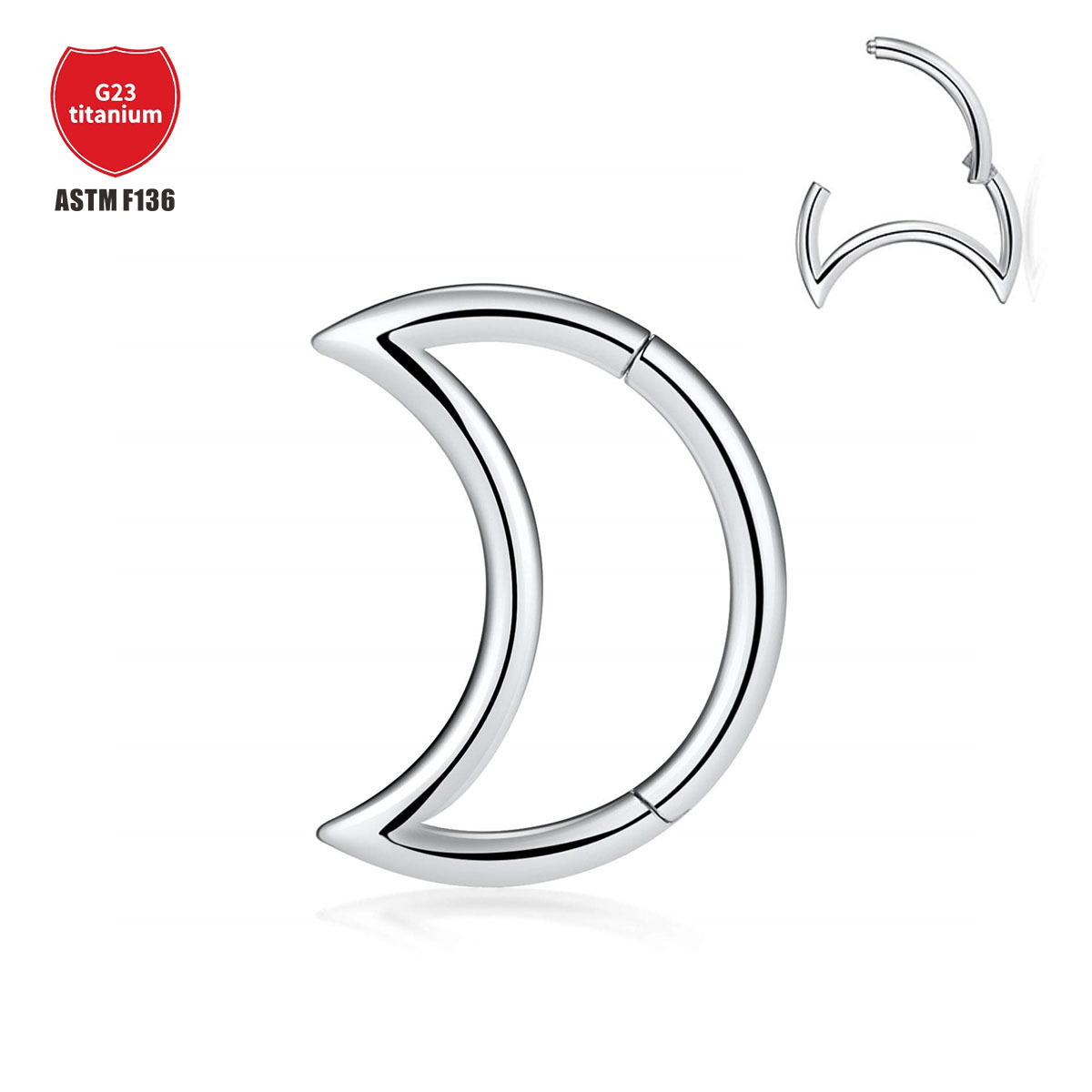 Pointed titanium steel lip stud product view