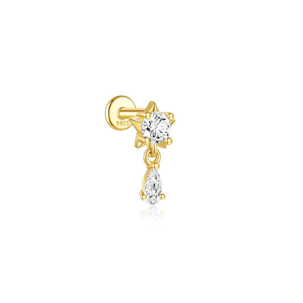 2g Weight Ear Studs Classification Ear Cartilage Rings & Studs Piercing Type 1 Piece Quantity Daily Occasion 925 Sterling Silver Material Flower Pattern All Seasons Season Women's Gender Plating Design Elegant, Simple Style Style 1 Piece Ear Cartilage Rings & Studs Elegant Simple Style Flower 925 Sterling Silver Plating Ear Cartilage Rings & Studs 30