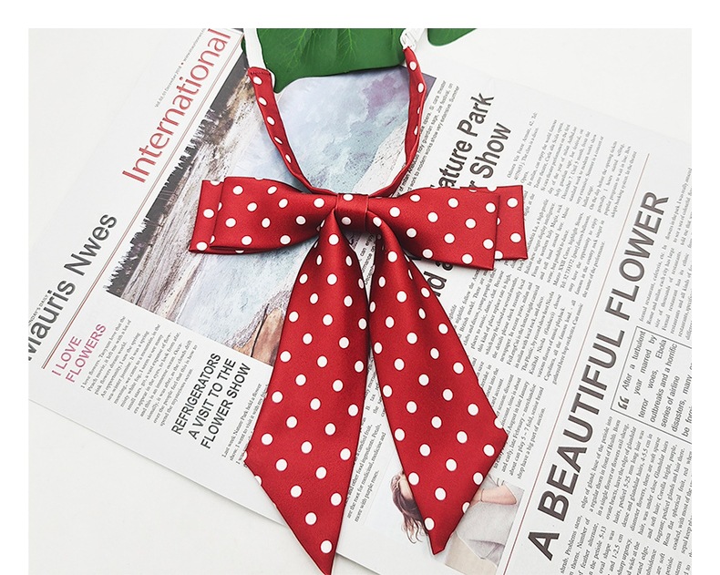 Pajarita de mango largo de doble capa con manchas japonesas, pajarita, uniforme JK, estilo universitario, lazo de niña, spot al por mayor